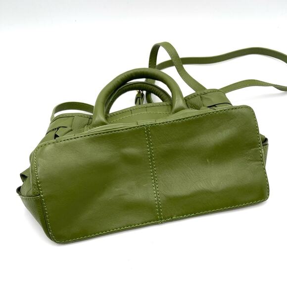 KOOBA Laos Lime Leather small Satchel Purse Handbag Crossbody - Picture 4 of 11